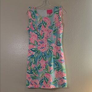 Lilly Pulitzer Floral Sleeveless Dress - Pink and Green